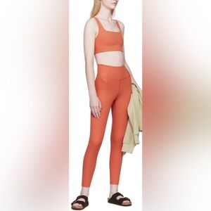 Girlfriend Collective RIB High-Rise Legging, Red Clay, sz XS